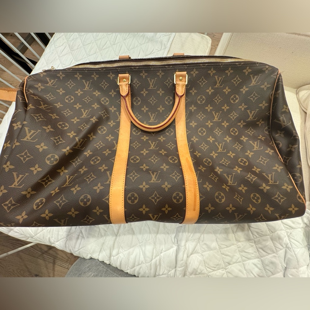 Pre owned Louis Vuitton Brown Monogram Keepall Bandoulie’re 55 - Picture 9 of 11
